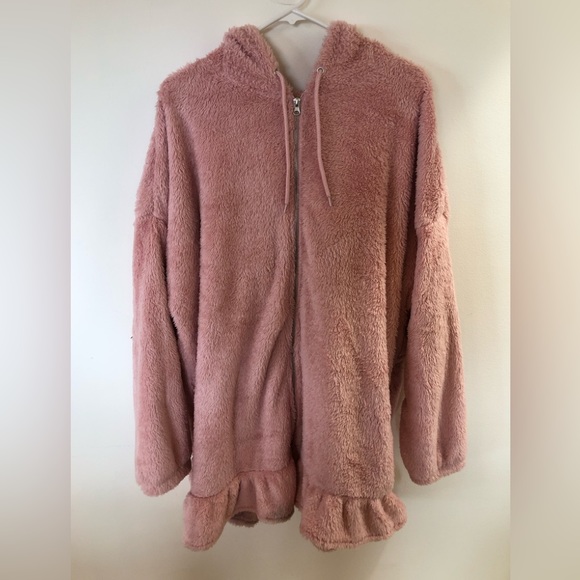 Cozy Pink Fleece Hoodie - Picture 1 of 5